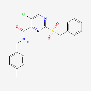 2-(benzylsulfonyl)-5-chloro-N-(4-methylbenzyl)pyrimidine-4-carboxamide