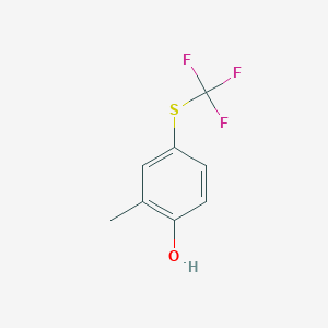 molecular formula C8H7F3OS B1498764 2-Methyl-4-(trifluoromethylthio)phenol CAS No. 709-96-6