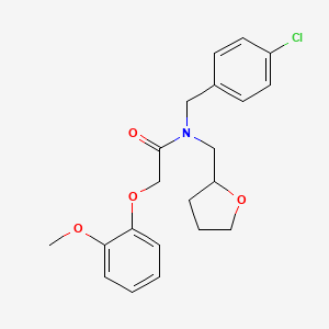 N-(4-chlorobenzyl)-2-(2-methoxyphenoxy)-N-(tetrahydrofuran-2-ylmethyl)acetamide