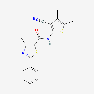 N-(3-cyano-4,5-dimethylthiophen-2-yl)-4-methyl-2-phenyl-1,3-thiazole-5-carboxamide