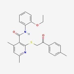 N-(2-ethoxyphenyl)-4,6-dimethyl-2-{[2-(4-methylphenyl)-2-oxoethyl]sulfanyl}pyridine-3-carboxamide