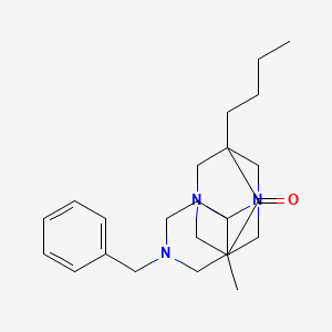 1'-benzyl-5-butyl-7-methyl-6H-spiro[1,3-diazatricyclo[3.3.1.1~3,7~]decane-2,4'-piperidin]-6-one