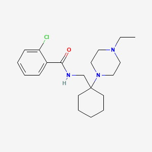 molecular formula C20H30ClN3O B14987662 2-chloro-N-{[1-(4-ethylpiperazin-1-yl)cyclohexyl]methyl}benzamide 