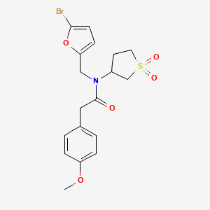 molecular formula C18H20BrNO5S B14987701 N-[(5-bromofuran-2-yl)methyl]-N-(1,1-dioxidotetrahydrothiophen-3-yl)-2-(4-methoxyphenyl)acetamide 