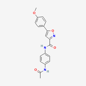 molecular formula C19H17N3O4 B14987711 N-[4-(acetylamino)phenyl]-5-(4-methoxyphenyl)-1,2-oxazole-3-carboxamide 