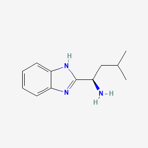 molecular formula C12H17N3 B1498774 1-(1H-Benzo[d]imidazol-2-yl)-3-methylbutan-1-amine CAS No. 60603-60-3
