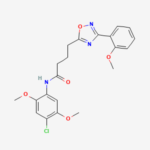 N-(4-chloro-2,5-dimethoxyphenyl)-4-[3-(2-methoxyphenyl)-1,2,4-oxadiazol-5-yl]butanamide