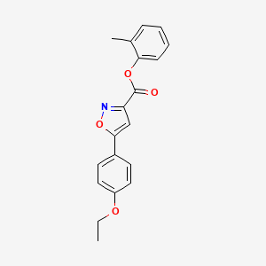 molecular formula C19H17NO4 B14987751 2-Methylphenyl 5-(4-ethoxyphenyl)-1,2-oxazole-3-carboxylate 