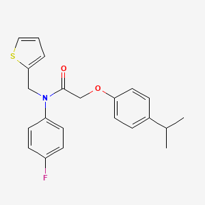 N-(4-fluorophenyl)-2-[4-(propan-2-yl)phenoxy]-N-(thiophen-2-ylmethyl)acetamide