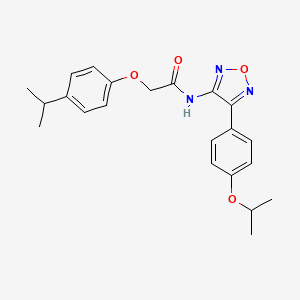 2-[4-(propan-2-yl)phenoxy]-N-{4-[4-(propan-2-yloxy)phenyl]-1,2,5-oxadiazol-3-yl}acetamide