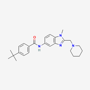 4-tert-butyl-N-[1-methyl-2-(piperidin-1-ylmethyl)-1H-benzimidazol-5-yl]benzamide