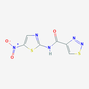 molecular formula C6H3N5O3S2 B14987840 N-(5-nitro-1,3-thiazol-2-yl)-1,2,3-thiadiazole-4-carboxamide 