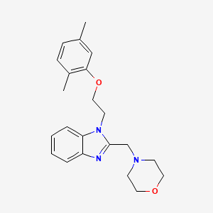 molecular formula C22H27N3O2 B14987842 1-[2-(2,5-dimethylphenoxy)ethyl]-2-(morpholin-4-ylmethyl)-1H-benzimidazole 