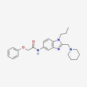 2-phenoxy-N-[2-(piperidin-1-ylmethyl)-1-propyl-1H-benzimidazol-5-yl]acetamide