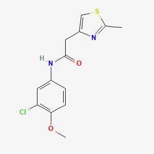 molecular formula C13H13ClN2O2S B14987854 N-(3-chloro-4-methoxyphenyl)-2-(2-methyl-1,3-thiazol-4-yl)acetamide 