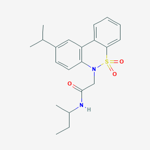 N-Sec-butyl-2-(9-isopropyl-5,5-dioxido-6H-dibenzo[C,E][1,2]thiazin-6-YL)acetamide