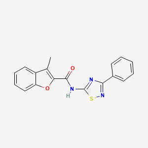 3-methyl-N-(3-phenyl-1,2,4-thiadiazol-5-yl)-1-benzofuran-2-carboxamide