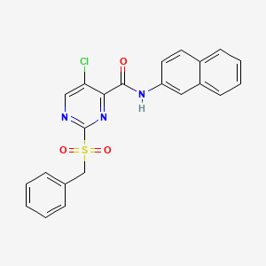 2-(benzylsulfonyl)-5-chloro-N-(naphthalen-2-yl)pyrimidine-4-carboxamide