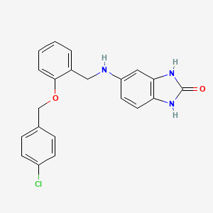 5-({2-[(4-chlorobenzyl)oxy]benzyl}amino)-1,3-dihydro-2H-benzimidazol-2-one