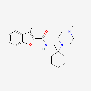 N-{[1-(4-ethylpiperazin-1-yl)cyclohexyl]methyl}-3-methyl-1-benzofuran-2-carboxamide