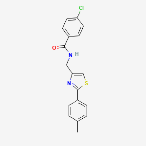 molecular formula C18H15ClN2OS B14987959 4-chloro-N-{[2-(4-methylphenyl)-1,3-thiazol-4-yl]methyl}benzamide 