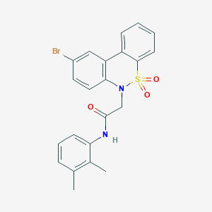 molecular formula C22H19BrN2O3S B14987980 2-(9-bromo-5,5-dioxido-6H-dibenzo[c,e][1,2]thiazin-6-yl)-N-(2,3-dimethylphenyl)acetamide 