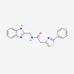 N-(1H-benzimidazol-2-ylmethyl)-2-(2-phenyl-1,3-thiazol-4-yl)acetamide