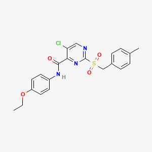 molecular formula C21H20ClN3O4S B14987998 5-chloro-N-(4-ethoxyphenyl)-2-[(4-methylbenzyl)sulfonyl]pyrimidine-4-carboxamide 