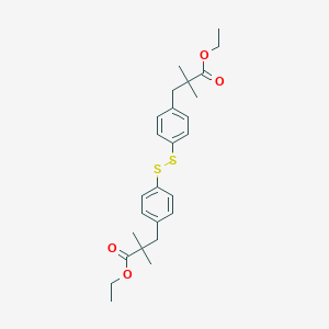 molecular formula C26H34O4S2 B014988 4-[(2-Methyl-2-ethoxycarbonyl)propyl]phenyl Disulfide CAS No. 887407-07-0