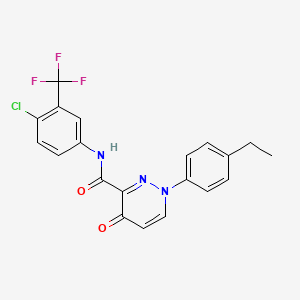 N-[4-chloro-3-(trifluoromethyl)phenyl]-1-(4-ethylphenyl)-4-oxo-1,4-dihydropyridazine-3-carboxamide