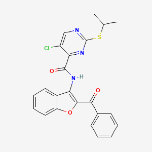 4-Pyrimidinecarboxamide, N-(2-benzoyl-3-benzofuranyl)-5-chloro-2-[(1-methylethyl)thio]-