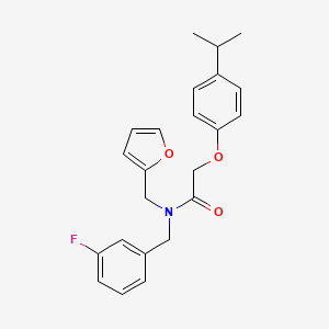 N-(3-fluorobenzyl)-N-(furan-2-ylmethyl)-2-[4-(propan-2-yl)phenoxy]acetamide