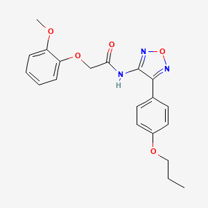 2-(2-methoxyphenoxy)-N-[4-(4-propoxyphenyl)-1,2,5-oxadiazol-3-yl]acetamide