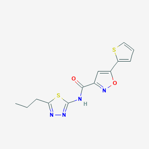 N-(5-propyl-1,3,4-thiadiazol-2-yl)-5-(thiophen-2-yl)-1,2-oxazole-3-carboxamide