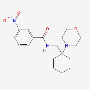 molecular formula C18H25N3O4 B14988055 N-{[1-(morpholin-4-yl)cyclohexyl]methyl}-3-nitrobenzamide 