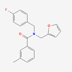 N-(4-fluorobenzyl)-N-(furan-2-ylmethyl)-3-methylbenzamide