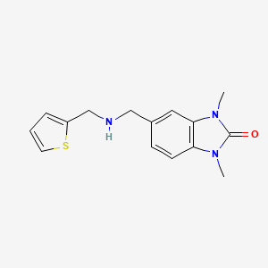 molecular formula C15H17N3OS B14988064 1,3-dimethyl-5-{[(thiophen-2-ylmethyl)amino]methyl}-1,3-dihydro-2H-benzimidazol-2-one 