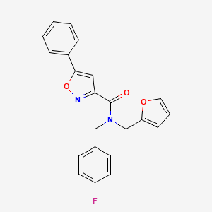 N-(4-fluorobenzyl)-N-(furan-2-ylmethyl)-5-phenyl-1,2-oxazole-3-carboxamide