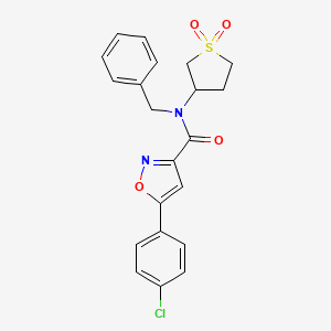 N-benzyl-5-(4-chlorophenyl)-N-(1,1-dioxidotetrahydrothiophen-3-yl)-1,2-oxazole-3-carboxamide