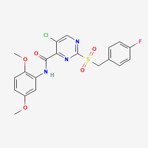 5-chloro-N-(2,5-dimethoxyphenyl)-2-[(4-fluorobenzyl)sulfonyl]pyrimidine-4-carboxamide