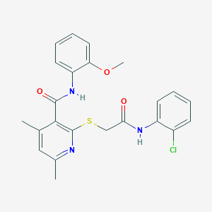 2-({2-[(2-chlorophenyl)amino]-2-oxoethyl}sulfanyl)-N-(2-methoxyphenyl)-4,6-dimethylpyridine-3-carboxamide