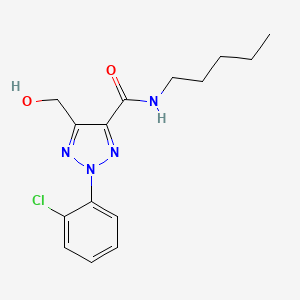 molecular formula C15H19ClN4O2 B14988161 2-(2-chlorophenyl)-5-(hydroxymethyl)-N-pentyl-2H-1,2,3-triazole-4-carboxamide 