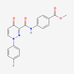 molecular formula C19H14FN3O4 B14988201 Methyl 4-({[1-(4-fluorophenyl)-4-oxo-1,4-dihydropyridazin-3-yl]carbonyl}amino)benzoate 