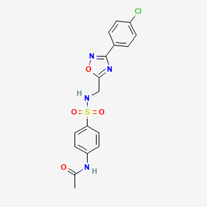 molecular formula C17H15ClN4O4S B14988218 N-[4-({[3-(4-chlorophenyl)-1,2,4-oxadiazol-5-yl]methyl}sulfamoyl)phenyl]acetamide 