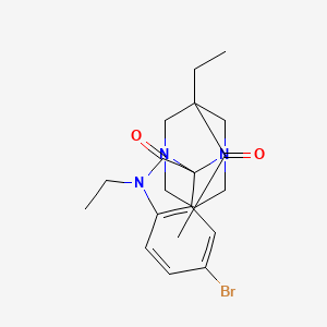 5'-bromo-1',5-diethyl-7-methyl-6H-spiro[1,3-diazatricyclo[3.3.1.1~3,7~]decane-2,3'-indole]-2',6(1'H)-dione