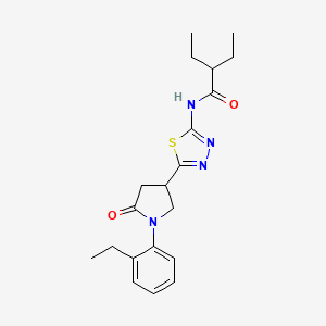 2-ethyl-N-{5-[1-(2-ethylphenyl)-5-oxopyrrolidin-3-yl]-1,3,4-thiadiazol-2-yl}butanamide