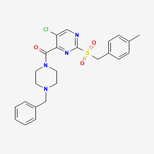 (4-Benzylpiperazin-1-yl){5-chloro-2-[(4-methylbenzyl)sulfonyl]pyrimidin-4-yl}methanone