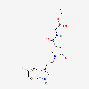 molecular formula C19H22FN3O4 B14988283 ethyl N-({1-[2-(5-fluoro-1H-indol-3-yl)ethyl]-5-oxopyrrolidin-3-yl}carbonyl)glycinate 