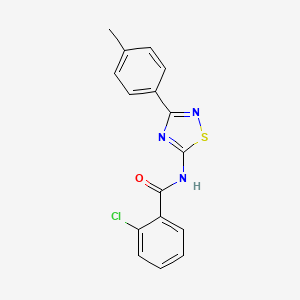 molecular formula C16H12ClN3OS B14988287 2-chloro-N-[3-(4-methylphenyl)-1,2,4-thiadiazol-5-yl]benzamide 