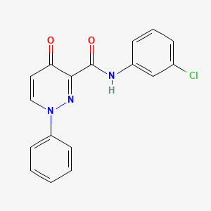 molecular formula C17H12ClN3O2 B14988295 N-(3-chlorophenyl)-4-oxo-1-phenyl-1,4-dihydropyridazine-3-carboxamide 